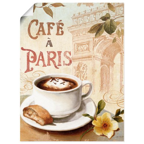 4055327757355 - Wandbild ARTLAND Kaffee in Europa I Bilder Gr B H 45 cm x 60 cm Poster Getränke Hochformat 1 St braun Bild Poster Bilder als Leinwandbild Wandaufkleber oder in versch Größen