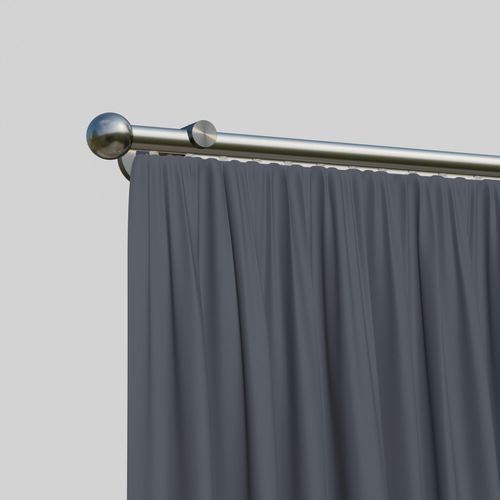 4042627331316 - Gardinenstange INDEKO Colombes Gardinenstangen Gr L 360 cm Ø 16 mm 1 läufig silberfarben (edelstahlfarben) Gardinenstangen nach Maß Innenlauf Komplett-Set inkl Gleitern und Montagematerial