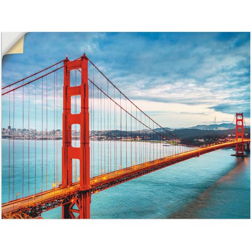4059745772471 - Wandbild ARTLAND Golden Gate Bridge Bilder Gr B H 120 cm x 90 cm Wandaufkleber - Vinyl Brücken 1 St blau Bild Poster Bilder als Alubild Leinwandbild Wandaufkleber oder in versch Größen 4059745772471 - Wandbild ARTLAND Golden Gate Bridge Bilder Gr B H 120 cm x 90 cm Wandaufkleber - Vinyl Brücken 1 St blau Bild Poster Bilder als Alubild Leinwandbild Wandaufkleber oder in versch Größen