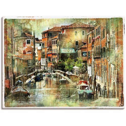 4059745779074 - Wandbild ARTLAND Kanal in Venedig Bilder Gr B H 60 cm x 45 cm Leinwandbild Italien 1 St bunt Bild Poster Bilder als Alubild Leinwandbild Wandaufkleber oder in versch Größen