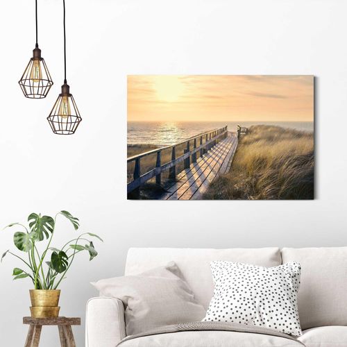 8714597393415 - Deco-Panel REINDERS Weg zum Strand Bilder Gr B H 90 cm x 60 cm grün (khaki) Kunstdrucke Bilder 9060 cm