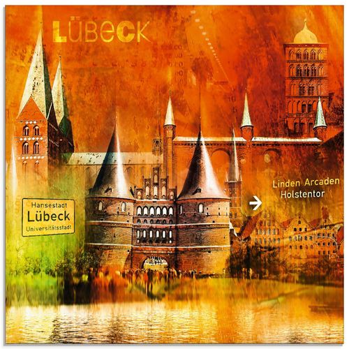 4055327340540 - Glasbild ARTLAND Lübeck Hansestadt Collage 04 Bilder Gr B H 30 cm x 30 cm Glasbild Architektonische Elemente quadratisch 1 St orange Bild Glasbild Glasbilder Bilder in verschiedenen Größen 4055327340540 - Glasbild ARTLAND Lübeck Hansestadt Collage 04 Bilder Gr B H 30 cm x 30 cm Glasbild Architektonische Elemente quadratisch 1 St orange Bild Glasbild Glasbilder Bilder in verschiedenen Größen