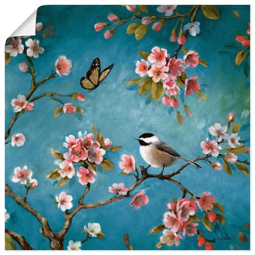 4055327731836 - Wandbild ARTLAND Blüte III Bilder Gr B H 50 cm x 50 cm Poster Blumen quadratisch 1 St blau Bild Poster Bilder als Leinwandbild Wandaufkleber oder in versch Größen
