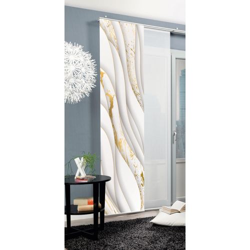 4056751439879 - Schiebegardine HOME WOHNIDEEN GULDO Gr 1 gold (goldfarben) B60cm H245cm Polyester Gardinen Schiebevorhang bedruckt