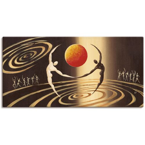 4055327159913 - Wandbild ARTLAND Über dem Universum Bilder Gr B H 100 cm x 50 cm Leinwandbild Paar 1 St braun Bild Metallbild Metallbilder Bilder als Alubild Leinwandbild Wandaufkleber oder Poster in versch Größen