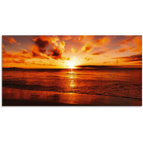 4058661614803 - Glasbild ARTLAND Schöner Sonnenuntergang Strand Bilder Gr B H 60 cm x 30 cm Gewässer 1 St orange Glasbilder Bilder in verschiedenen Größen 4058661614803 - Glasbild ARTLAND Schöner Sonnenuntergang Strand Bilder Gr B H 60 cm x 30 cm Gewässer 1 St orange Glasbilder Bilder in verschiedenen Größen