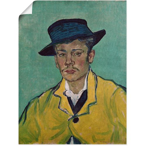 4055327559003 - Wandbild ARTLAND Armand Roulin 1888 Bilder Gr B H 45 cm x 60 cm Poster Mann 1 St gelb Bild Poster Bilder als Leinwandbild Wandaufkleber oder in versch Größen