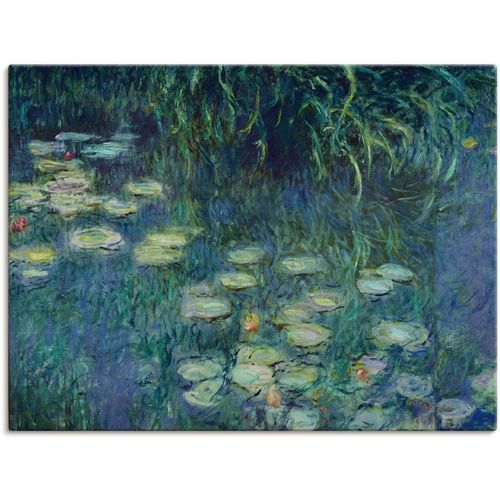4055327698641 - Wandbild ARTLAND Teil Seerosenbild Musée de lOrangerie Bilder Gr B H 60 cm x 45 cm Leinwandbild Blumen 1 St blau Bild Poster Bilder als Leinwandbild Wandaufkleber oder in versch Größen