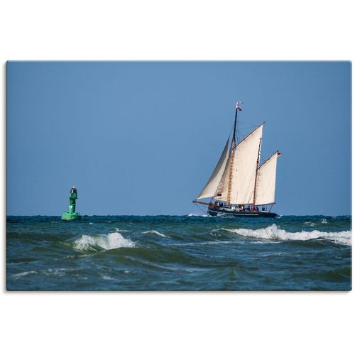 4057738879770 - Wandbild ARTLAND Segelschiff auf der Ostsee Bilder Gr B H 60 cm x 40 cm Leinwandbild Boote & Schiffe 1 St blau Kunstdrucke als Alubild Leinwandbild Wandaufkleber oder Poster in versch Größen