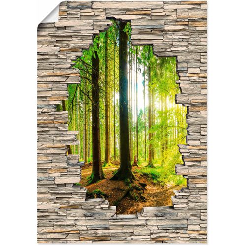 4062144713914 - Wandbild ARTLAND Wald mit Bach Blick Stein Mauer Bilder Gr B H 70 cm x 100 cm Poster Waldbilder Hochformat 1 St grün Kunstdrucke als Alubild Leinwandbild Wandaufkleber oder Poster in versch Größen 4062144713914 - Wandbild ARTLAND Wald mit Bach Blick Stein Mauer Bilder Gr B H 70 cm x 100 cm Poster Waldbilder Hochformat 1 St grün Kunstdrucke als Alubild Leinwandbild Wandaufkleber oder Poster in versch Größen