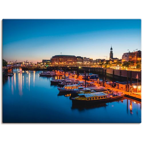 4057738860099 - Wandbild ARTLAND Hamburg Hafen Panorama mit Michel Bilder Gr B H 40 cm x 30 cm Leinwandbild Deutschland Querformat 1 St beige (naturfarben) Bild Leinwandbild Kunstdrucke Bilder als Alubild Leinwandbild Wandaufkleber oder Poster in versch Größen