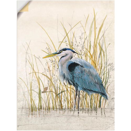 4062144373606 - Wandbild ARTLAND Reiherschutzgebiet II Bilder Gr B H 30 cm x 40 cm Wandaufkleber - Vinyl Vögel Hochformat 1 St grau Bild Metallbild Metallbilder Bilder als Alubild Leinwandbild Wandaufkleber oder Poster in versch Größen