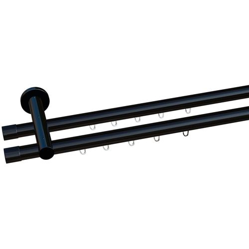 4068585002792 - Gardinenstange INDEKO Bern Gardinenstangen Gr L 250 cm 1 St 3 läufig weiß (weiß chromfarben) Gardinenstangen nach Maß Innenlauf Komplett-Set inkl Gleitern und Montagematerial