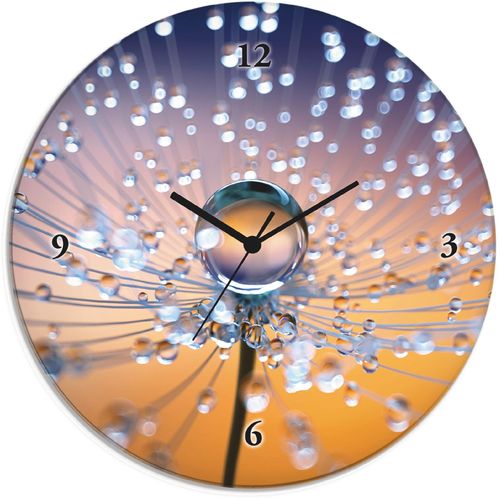 4062144604403 - Wanduhr ARTLAND Glasuhr rund Pusteblumen Tautropfen Wanduhren Gr B H T 30 cm x 30 cm x 18 cm Quarzuhr orange Wanduhren wahlweise mit Quarz- oder Funhuhrwerk lautlos ohne Tickgeräusche 4062144604403 - Wanduhr ARTLAND Glasuhr rund Pusteblumen Tautropfen Wanduhren Gr B H T 30 cm x 30 cm x 18 cm Quarzuhr orange Wanduhren wahlweise mit Quarz- oder Funhuhrwerk lautlos ohne Tickgeräusche