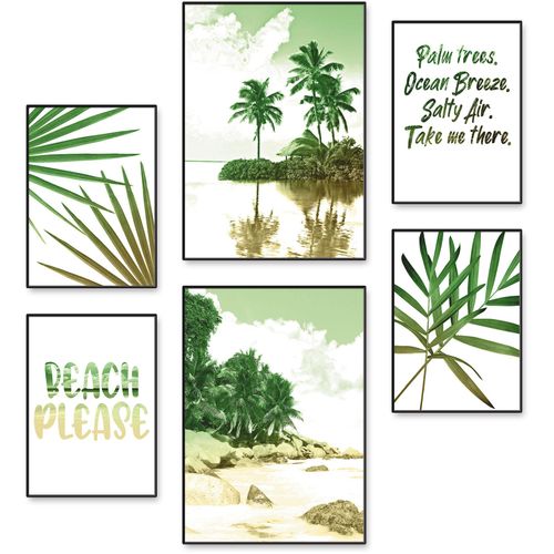 4062144539897 - Poster ARTLAND Palmen Strand & Meer Bilder Gr B H 42 cm x 297 cm Poster Bäume Hochformat 6 St grün Poster Bilder Poster Wandbild Bild Wandposter 4062144539897 - Poster ARTLAND Palmen Strand & Meer Bilder Gr B H 42 cm x 297 cm Poster Bäume Hochformat 6 St grün Poster Bilder Poster Wandbild Bild Wandposter
