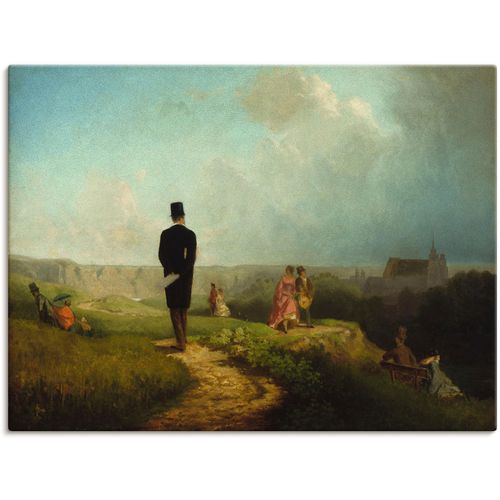 4055327688475 - Wandbild ARTLAND Der Hagestolz Bilder Gr B H 60 cm x 45 cm Leinwandbild Mann 1 St blau Bild Poster Bilder als Leinwandbild Wandaufkleber oder in versch Größen