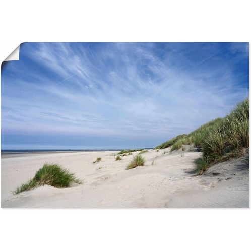 4062144758397 - Wandbild ARTLAND Strandlandschaft auf Baltrum Bilder Gr B H 90 cm x 60 cm Poster Strandbilder Querformat 1 St beige (naturfarben) Kunstdrucke als Alubild Leinwandbild Wandaufkleber oder Poster in versch Größen