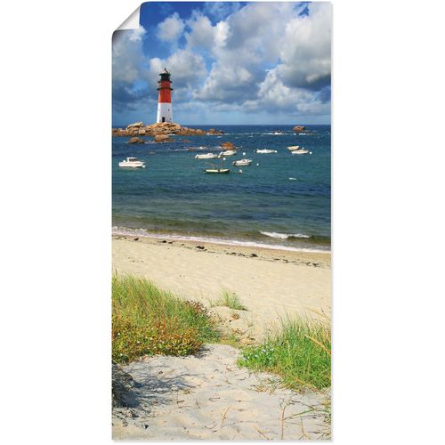 4055327372411 - Wandbild ARTLAND Blick von den Dünen Bilder Gr B H 30 cm x 60 cm Poster Küste 1 St blau Bild Kunstdruck Kunstdrucke Bilder als Leinwandbild Wandaufkleber oder Poster in versch Größen
