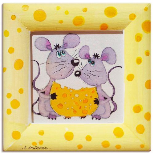 4055327453271 - Wandbild ARTLAND Mäuse mit Käse Bilder Gr B H 40 cm x 40 cm Leinwandbild Tiere quadratisch 1 St gelb Bild Poster Bilder als Leinwandbild Wandaufkleber oder in versch Größen 4055327453271 - Wandbild ARTLAND Mäuse mit Käse Bilder Gr B H 40 cm x 40 cm Leinwandbild Tiere quadratisch 1 St gelb Bild Poster Bilder als Leinwandbild Wandaufkleber oder in versch Größen
