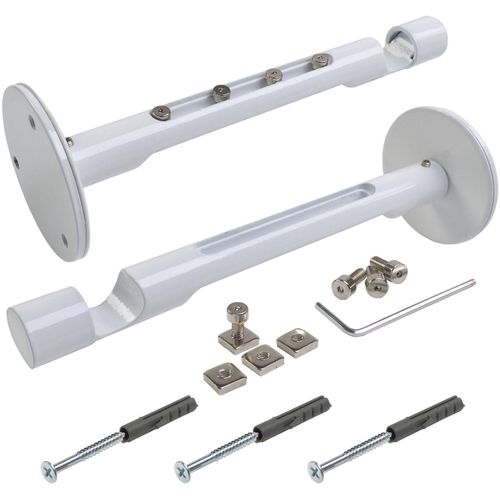 4016318280542 - Kombiträger Gardinenstangenhalterungen Gr Länge 16 cm weiß Gardinenstangenhalter Gardinenstangenhalterungen für Flächenvorhangschiene und Gardinenstangen Ø 20 mm