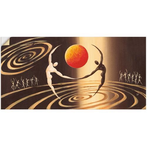 4057738249108 - Wandbild ARTLAND Über dem Universum Bilder Gr B H 100 cm x 50 cm Wandaufkleber - Vinyl Paar 1 St braun Bild Metallbild Metallbilder Bilder als Alubild Leinwandbild Wandaufkleber oder Poster in versch Größen
