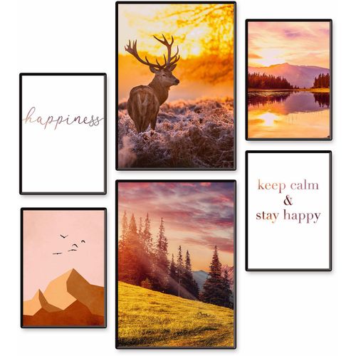 4062144837450 - Poster ARTLAND Natur im Sonnenuntergang Bilder Gr B H T 42 cm x 297 cm x 01 cm Poster Berge & Alpenbilder Hochformat 6 St orange Poster 6er Set 2xDIN A3 4xDIN A4 ohne Rahmen 4062144837450 - Poster ARTLAND Natur im Sonnenuntergang Bilder Gr B H T 42 cm x 297 cm x 01 cm Poster Berge & Alpenbilder Hochformat 6 St orange Poster 6er Set 2xDIN A3 4xDIN A4 ohne Rahmen
