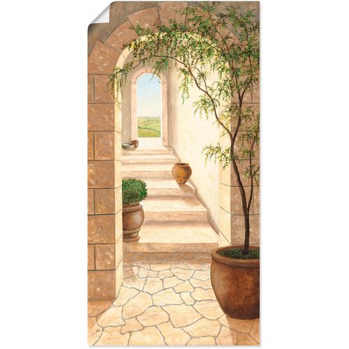 4055327296212 - Wandbild ARTLAND Toskanischer Durchgang Bilder Gr B H 50 cm x 100 cm Poster Fenster & Türen 1 St beige (naturfarben) Bild Leinwandbild Kunstdrucke Bilder als Alubild Leinwandbild Wandaufkleber oder Poster in versch Größen
