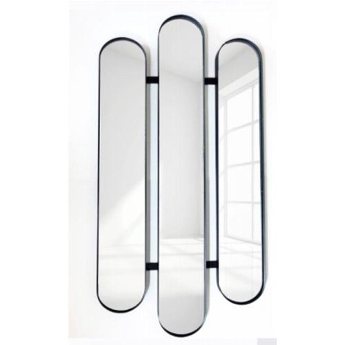 4251062291073 - Dekospiegel LENFRA Portland schwarz Spiegel B H T 67cm x 140cm x 3cm Aluminium Wandspiegel B67cm H140cm T3cm