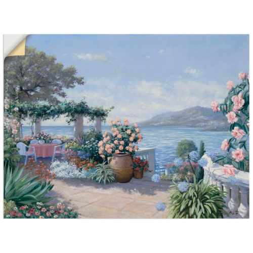 4062144394694 - Wandbild ARTLAND Großartige Sicht Bilder Gr B H 120 cm x 90 cm Wandaufkleber - Vinyl Garten Querformat 1 St bunt Bild Poster Bilder als Leinwandbild Wandaufkleber oder in versch Größen