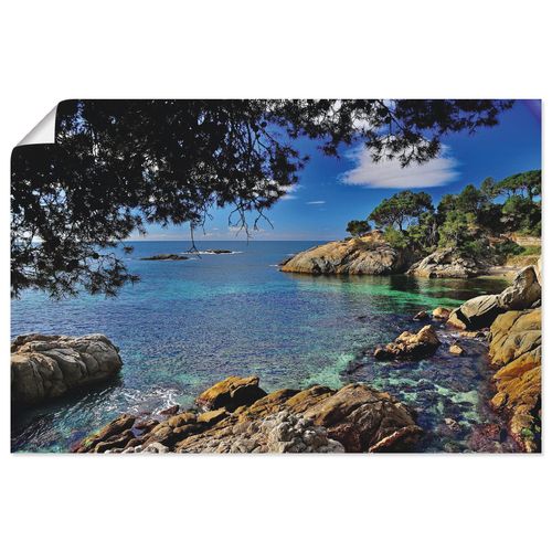 4059745867108 - Wandbild ARTLAND Farben der Costa Brava Bilder Gr B H 60 cm x 40 cm Poster Küste Querformat 1 St blau Bild Leinwandbild Kunstdrucke Bilder als Alubild Leinwandbild Wandaufkleber oder Poster in versch Größen