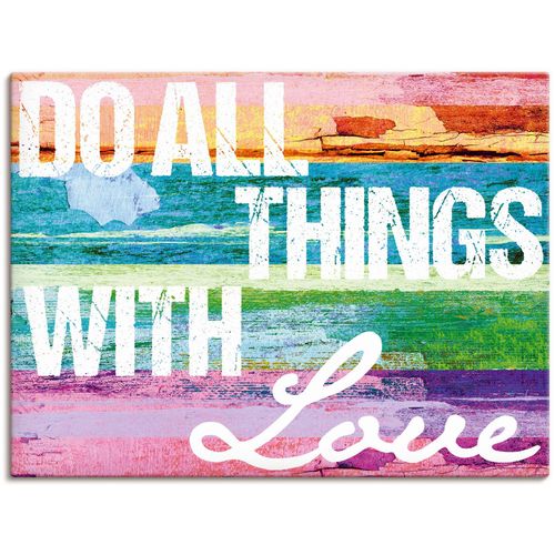 4059745910774 - Wandbild ARTLAND Tu alles mit Liebe Bilder Gr B H 80 cm x 60 cm Leinwandbild Sprüche & Texte Querformat 1 St bunt Kunstdrucke als Alubild Leinwandbild Wandaufkleber oder Poster in versch Größen 4059745910774 - Wandbild ARTLAND Tu alles mit Liebe Bilder Gr B H 80 cm x 60 cm Leinwandbild Sprüche & Texte Querformat 1 St bunt Kunstdrucke als Alubild Leinwandbild Wandaufkleber oder Poster in versch Größen