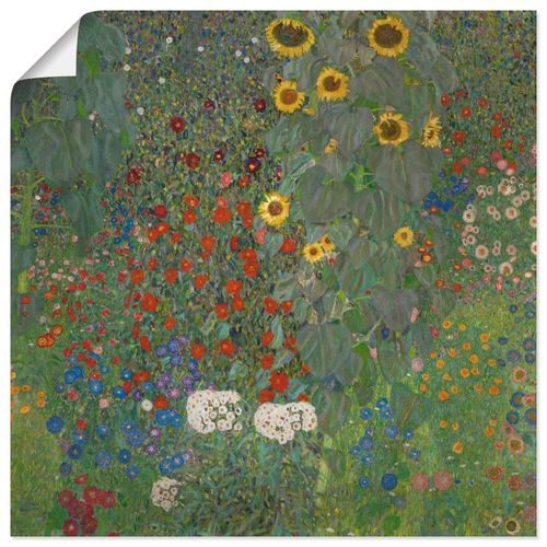 4055327951777 - Wandbild ARTLAND Garten mit Sonnenblumen Bilder Gr B H 30 cm x 30 cm Poster Blumenwiese quadratisch 1 St grün Bild Leinwandbild Kunstdrucke Bilder als Leinwandbild Wandaufkleber oder Poster in versch Größen