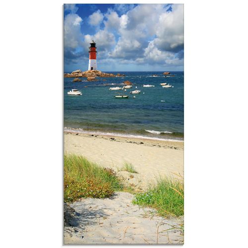 4055327372268 - Glasbild ARTLAND Blick von den Dünen Bilder Gr B H 30 cm x 60 cm Glasbild Küste Hochformat 1 St blau Bild Glasbild Glasbilder Bilder in verschiedenen Größen