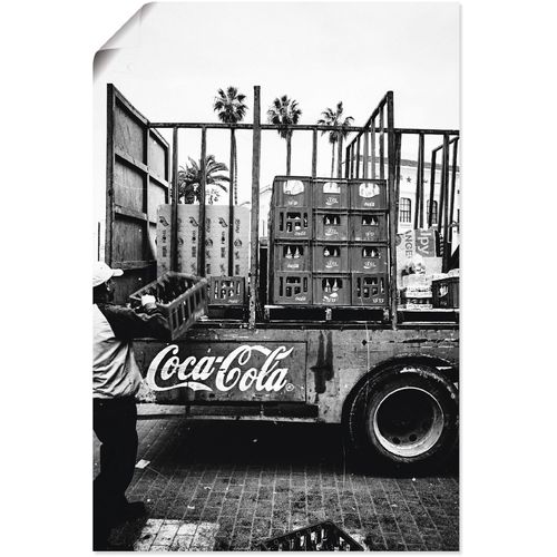 4058661168252 - Wandbild ARTLAND CocaCola-LKW in El Jadida - Marokko Bilder Gr B H 60 cm x 90 cm Poster Auto Hochformat 1 St schwarz Bild Poster Bilder als Alubild Leinwandbild Wandaufkleber oder in versch Größen