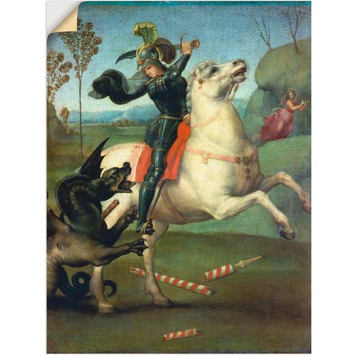 4062144524190 - Wandbild ARTLAND Der hlGeorg im Kampf mit dem Drachen Bilder Gr B H 90 cm x 120 cm Wandaufkleber - Vinyl Mann 1 St blau Bild Leinwandbild Kunstdrucke Bilder als Leinwandbild Wandaufkleber oder Poster in versch Größen 4062144524190 - Wandbild ARTLAND Der hlGeorg im Kampf mit dem Drachen Bilder Gr B H 90 cm x 120 cm Wandaufkleber - Vinyl Mann 1 St blau Bild Leinwandbild Kunstdrucke Bilder als Leinwandbild Wandaufkleber oder Poster in versch Größen