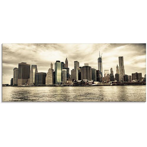 4058661618429 - Glasbild ARTLAND Lower Manhattan Skyline Bilder Gr B H 125 cm x 50 cm Glasbild Amerika 1 St beige (natur) Glasbilder in verschiedenen Größen 4058661618429 - Glasbild ARTLAND Lower Manhattan Skyline Bilder Gr B H 125 cm x 50 cm Glasbild Amerika 1 St beige (natur) Glasbilder in verschiedenen Größen
