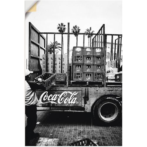 4062144333679 - Wandbild ARTLAND CocaCola-LKW in El Jadida - Marokko Bilder Gr B H 80 cm x 120 cm Wandaufkleber - Vinyl Auto Hochformat 1 St schwarz Bild Poster Bilder als Alubild Leinwandbild Wandaufkleber oder in versch Größen
