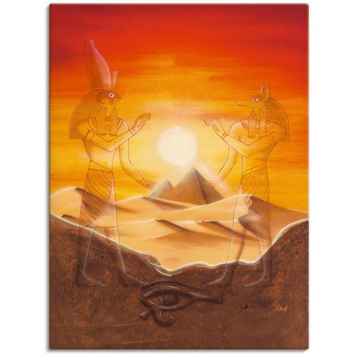 4055327155779 - Wandbild ARTLAND Ägypten Bilder Gr B H 60 cm x 80 cm Leinwandbild Afrika 1 St orange Bild Poster Bilder als Alubild Leinwandbild Wandaufkleber oder in versch Größen