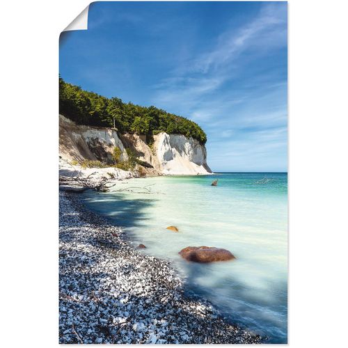 4059745710398 - Wandbild ARTLAND Kreidefelsen auf der Insel Rügen III Bilder Gr B H 40 cm x 60 cm Poster Küste 1 St blau Kunstdrucke Bilder als Alubild Leinwandbild Wandaufkleber oder Poster in versch Größen