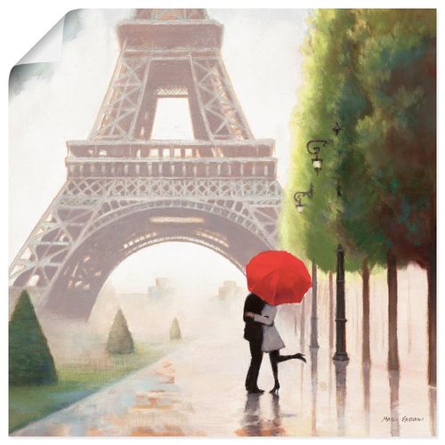 4055327732369 - Wandbild ARTLAND Paris Romanze II Bilder Gr B H 30 cm x 30 cm Poster Gebäude quadratisch 1 St grau Bild Poster Bilder als Leinwandbild Wandaufkleber oder in versch Größen