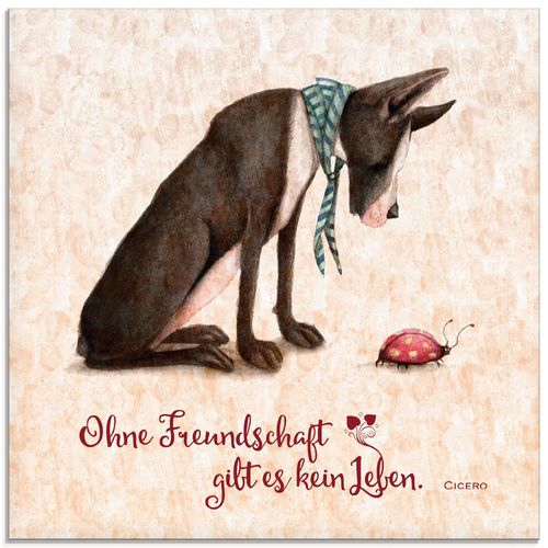 4057738113706 - Glasbild ARTLAND Lebensweisheit Freundschaft Bilder Gr B H 40 cm x 40 cm Glasbild Tiere quadratisch 1 St beige (naturfarben) Bild Glasbild Glasbilder Bilder in verschiedenen Größen 4057738113706 - Glasbild ARTLAND Lebensweisheit Freundschaft Bilder Gr B H 40 cm x 40 cm Glasbild Tiere quadratisch 1 St beige (naturfarben) Bild Glasbild Glasbilder Bilder in verschiedenen Größen