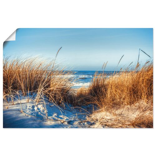 4059745494854 - Wandbild ARTLAND Am Strand Bilder Gr B H 120 cm x 80 cm Poster Strand Querformat 1 St braun Bild Poster Bilder als Alubild Leinwandbild Wandaufkleber oder in versch Größen