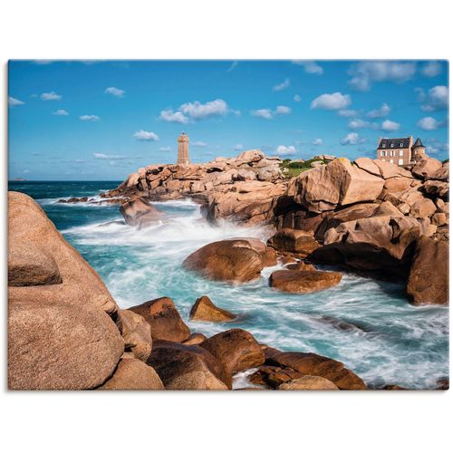 4055327180603 - Wandbild ARTLAND Atlantikküste Bretagne bei Ploumanach Bilder Gr B H 40 cm x 30 cm Leinwandbild Küste 1 St blau Kunstdrucke Bilder als Leinwandbild Wandaufkleber oder Poster in versch Größen