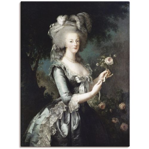 4058661429100 - Wandbild ARTLAND Marie Antoinette 1783 Bilder Gr B H 45 cm x 60 cm Leinwandbild Menschen Hochformat 1 St grau Bild Poster Bilder als Alubild Leinwandbild Wandaufkleber oder in versch Größen