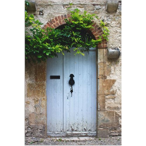4058661443274 - Wandbild ARTLAND Alte Tür in Südfrankreich Bilder Gr B H 20 cm x 30 cm Alu-Dibond-Druck Fenster & Türen 1 St blau Bild Kunstdruck Leinwandbild Kunstdrucke Bilder als Alubild Leinwandbild Wandaufkleber oder Poster in versch Größen
