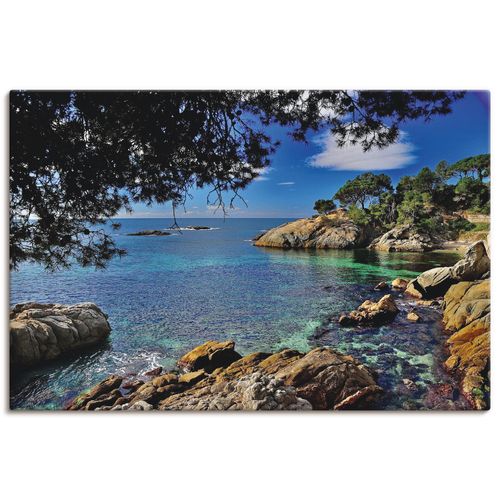 4059745867047 - Wandbild ARTLAND Farben der Costa Brava Bilder Gr B H 60 cm x 40 cm Leinwandbild Küste Querformat 1 St blau Bild Leinwandbild Kunstdrucke Bilder als Alubild Leinwandbild Wandaufkleber oder Poster in versch Größen