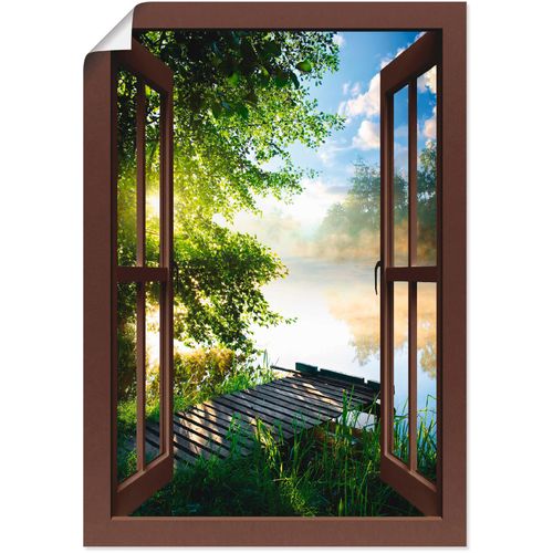 4059745735797 - Wandbild ARTLAND Fensterblick Angelsteg am Fluss Bilder Gr B H 70 cm x 100 cm Poster Fensterblick 1 St braun Bild Metallbild Metallbilder Bilder als Alubild Leinwandbild Wandaufkleber oder Poster in versch Größen 4059745735797 - Wandbild ARTLAND Fensterblick Angelsteg am Fluss Bilder Gr B H 70 cm x 100 cm Poster Fensterblick 1 St braun Bild Metallbild Metallbilder Bilder als Alubild Leinwandbild Wandaufkleber oder Poster in versch Größen