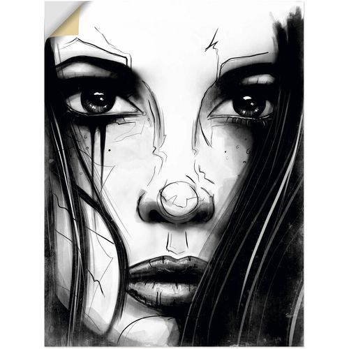 4062144730232 - Wandbild ARTLAND Augenblick Bilder Gr B H 60 cm x 80 cm Wandaufkleber - Vinyl Portrait Hochformat 1 St schwarz Kunstdrucke als Alubild Leinwandbild Wandaufkleber oder Poster in versch Größen