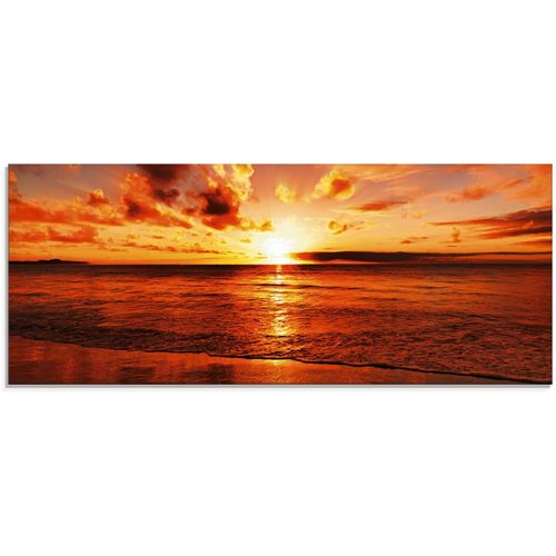4055327024051 - Glasbild ARTLAND Schöner Sonnenuntergang Strand Bilder Gr B H 125 cm x 50 cm Glasbild Gewässer 1 St orange Glasbilder in verschiedenen Größen 4055327024051 - Glasbild ARTLAND Schöner Sonnenuntergang Strand Bilder Gr B H 125 cm x 50 cm Glasbild Gewässer 1 St orange Glasbilder in verschiedenen Größen