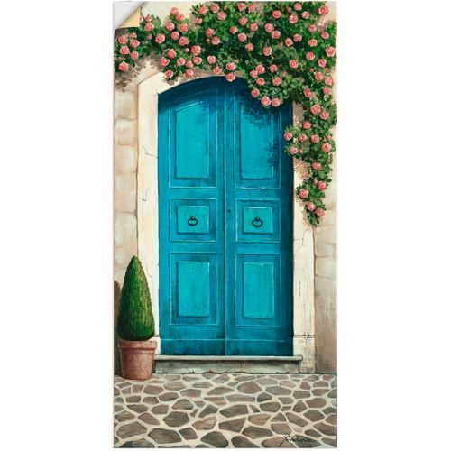4057738259763 - Wandbild ARTLAND Blaue Tür mit Kletterrosen Bilder Gr B H 75 cm x 150 cm Wandaufkleber - Vinyl Fenster & Türen 1 St blau Bild Poster Bilder als Alubild Leinwandbild Wandaufkleber oder in versch Größen 4057738259763 - Wandbild ARTLAND Blaue Tür mit Kletterrosen Bilder Gr B H 75 cm x 150 cm Wandaufkleber - Vinyl Fenster & Türen 1 St blau Bild Poster Bilder als Alubild Leinwandbild Wandaufkleber oder in versch Größen